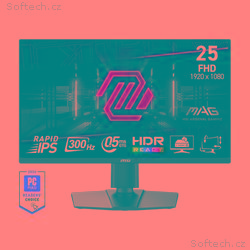 MSI MAG 255PXF 24,5" Rapid IPS, FHD, 300Hz, 0,5ms,