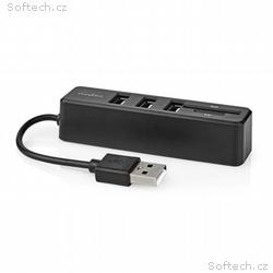 Nedis CCGB60250BK01 - USB hub | 1x USB-A | 3x USB 