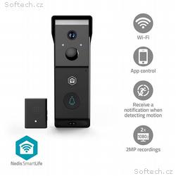 Nedis WIFICDP31BK - SmartLife Dveřní Video Telefon