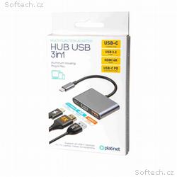 PLATINET USB-C 3.2 GEN2 10GB, S HUB 3IN1 HDMI 4K U