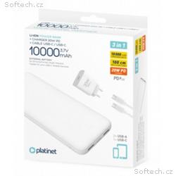 PLATINET POWER BANK 10000 mAh + PD CHARGER 20W + U
