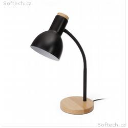 PLATINET stolní lampa MARMA E27, dřevěná základna,