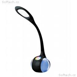 PLATINET DESK LAMP 7W + NIGHT LIGHT BLACK
