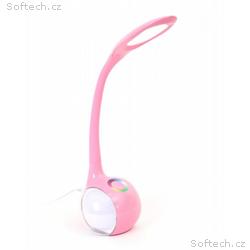 PLATINET DESK LAMP 7W + NIGHT LIGHT PINK