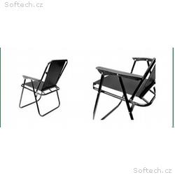 PLATINET KEMPINGOVÁ SKLÁDACÍ ŽIDLE 52*44*75 cm ČER