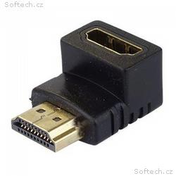 PremiumCord Adapter HDMI M, F zahnutý do pravého ú
