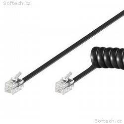 PremiumCord Kabel telefonní sluchátkový kroucený 4