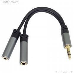 PremiumCord HQ Kabelová rozdvojka 3,5mm Jack Male 