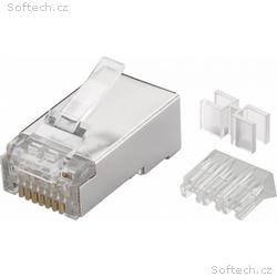 PremiumCord Konektor RJ 45 stíněný, CAT6A, AWG 24-