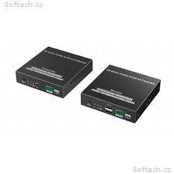 PremiumCord 4K@60Hz HDMI KVM extender na 120m přes