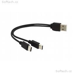 PremiumCord USB kabel A, Male to USB-C male (nabíj