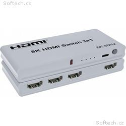 PremiumCord 8K@60Hz, 4K@144Hz HDMI switch 3:1 s dá