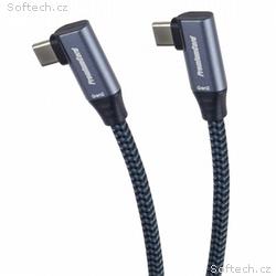 PremiumCord USB-C 2x zahnutý kabel ( USB 3.2 GEN 2