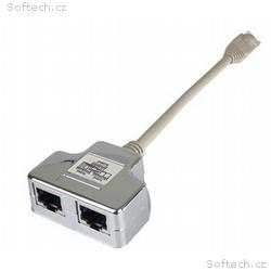 PremiumCord Modulární RJ45 distributor 2 porty 10,