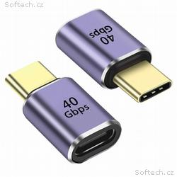 PremiumCord Adaptér USB-C Female - USB-C Male 40Gb