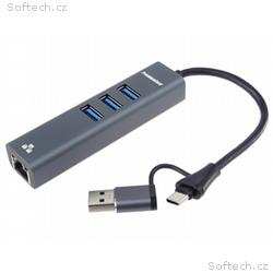 PremiumCord Adapter USB-C a USB-A na Gigabit 10, 1