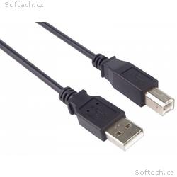 PremiumCord Kabel USB 2.0, A-B 3m barva černá