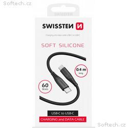 SWISSTEN DATOVÝ KABEL SOFT SILICONE USB-C, USB-C 0