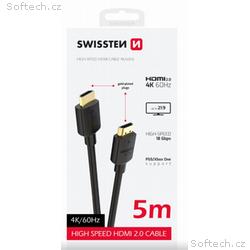 SWISSTEN KABEL HDMI NA HDMI 4K 60Hz 5,0 M PVC
