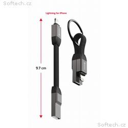 SWISSTEN MAGNETICKÝ KEYCHAIN KABEL USB-A, LIGHTNIN