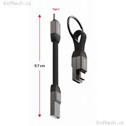 SWISSTEN MAGNETICKÝ KEYCHAIN KABEL USB-A, USB-C 9,