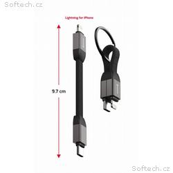 SWISSTEN MAGNETICKÝ KEYCHAIN KABEL USB-C, LIGHTNIN