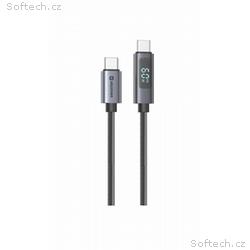 SWISSTEN LCD KABEL USB-C, USB-C 1,5 M ČERNÝ