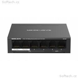 Mercusys MS106P 6portový stolní switch 10, 100 Mb,