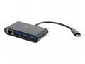 C2G USB C Hub with Ethernet - 3-Port USB Hub - Roz