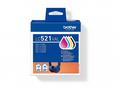 Brother LC521 Value Pack - 4-balení - cerná, žlutá