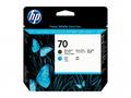 HP 70 - Azurová, matná čerň - tisková hlava - pro 