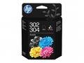 HP 302, 304 Combo Pack - 2-balení - pigmentová cer