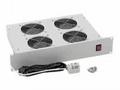 19" horiz.vent.j.4xVent.-220V, 92W termost.2U čern