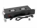 19" horiz.vent.j.2xVent.-220V, 46W termost.2U čern