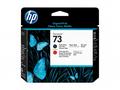 HP 73 - Matná čerň, chromová červená - tisková hla
