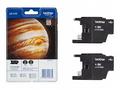 BROTHER inkoustová náplň LC-1240BKBP2, multipack, 