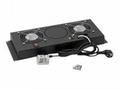 19" vert.vent.j.2xVent.-220V, 46W termost.4U černá