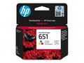 HP Ink Cartridge 651, Color, 300 stran