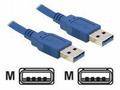 Delock USB 3.0 kabel A samec, A samec délka 2 m