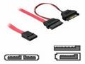 DeLock kabel SATA Slimline 13-pin samice -> 7+15pi