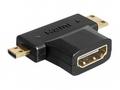 Delock adaptér HDMI-A samice > HDMI-C + HDMI-D sam