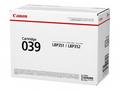 Canon Cartridge 039, Black, 11000str.