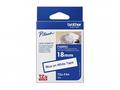Brother - TZe-FA4, bílá, modrá (18mm, zažehlovací 