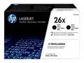 HP toner 26X, Black, 2x9000 stran, 2-pack