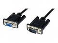 StarTech.com 1m Black DB9 RS232 Serial Null Modem 