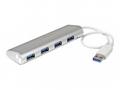 StarTech.com 4 Port Portable USB 3.0 Hub with Buil