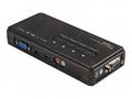 StarTech.com 4 Port Black USB KVM Switch Kit with 