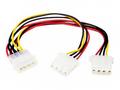 StarTech.com LP4 to 2x LP4 Power Y Splitter Cable 