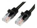 StarTech.com 1m Black Cat5e, Cat 5 Snagless Patch 