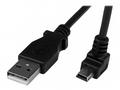 StarTech.com Down Angle Mini USB Cable - 2m - Blac